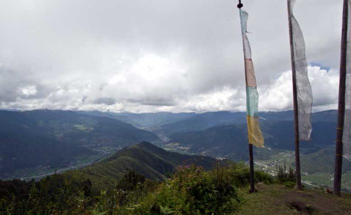 View of Paro valley from Choechongtse, Bumdrak Trek, Bhutan