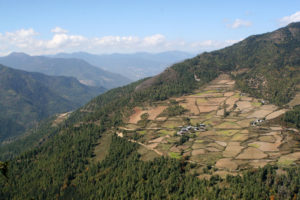 Genekha village, Thimphu. Starting point for 10 Days Dagala Thousand Lakes Trek. Trekking in Bhutan.