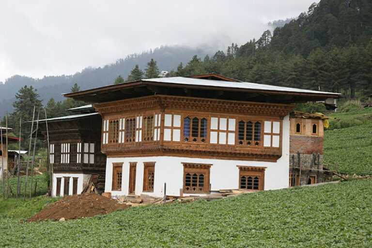 A typical Bhutanese Farmhouse in rural Bhutan Bhutan Acorn Tours and