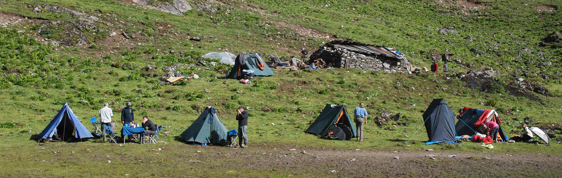 Trekking Campsite in Bhutan